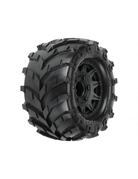 Pro-Line Wheels 2.8", Masher Tires, Raid Black Wheels (2)