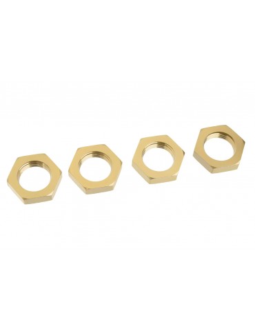 Wheel Nut - Serrated - Aluminum - LE - 4 Pcs