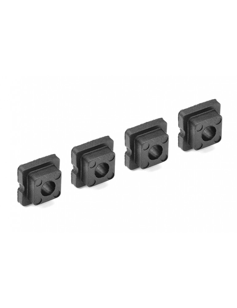 Bushings Set - For 4mm Shock Tower - Through hole - 0 Deg - Composite - 4 pcs