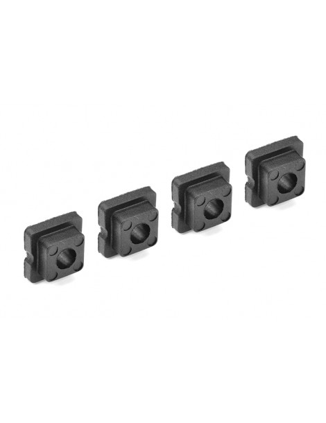 Bushings Set - For 4mm Shock Tower - Through hole - 0 Deg - Composite - 4 pcs