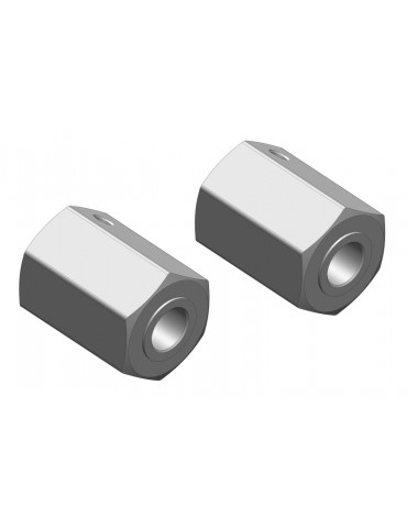 Wheel Hex Adapter - Front - Aluminum - 2 pcs