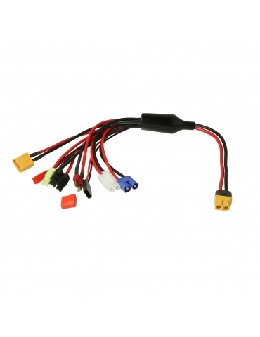 XT60 adapterio laidas su 8 jungtimis ToolkitRC | CyborgShop