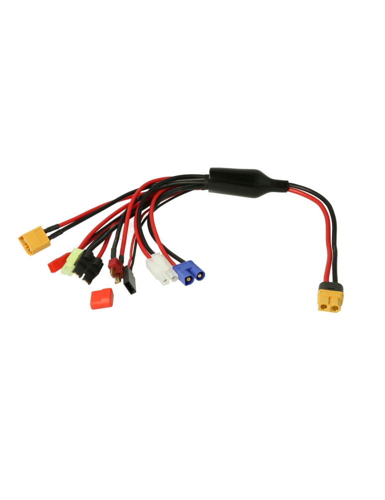 XT60 adapterio laidas su 8 jungtimis ToolkitRC | CyborgShop