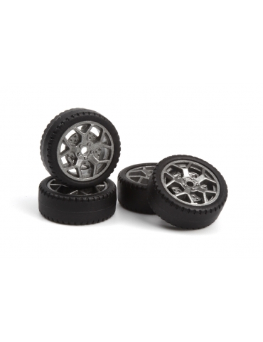 Blackzon 548142 MYTE 1:43 surinkti drifto ratai su padangomis, 4 vnt. – CyborgShop