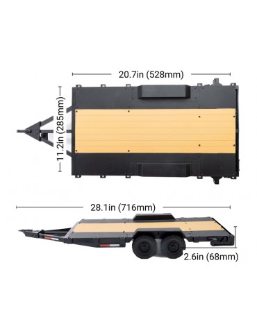 Axial 1/10 SCX10 Flat Bed Vehicle Trailer