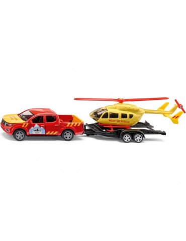SIKU Super - Nissan Navara with Helicopter 1:50