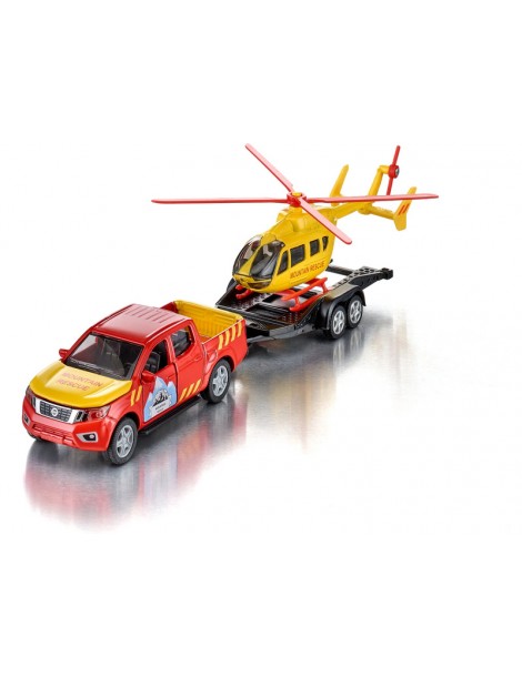 SIKU Super - Nissan Navara with Helicopter 1:50