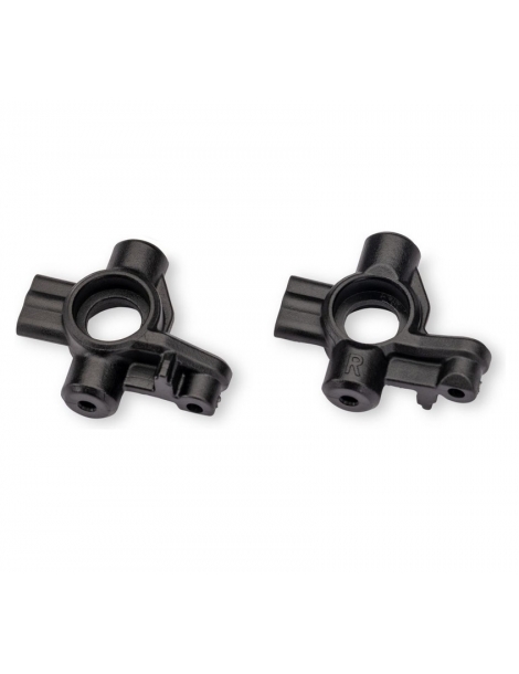 Traxxas 10537-BLK juodi 4-Tec Drift priekiniai vairo stebulių laikikliai 2 vnt. - CyborgShop