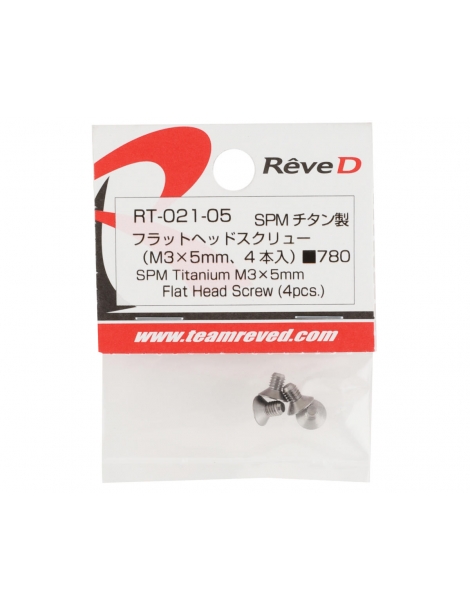 Rêve D RT-021-05 SPM titano varžtai plokščia galvute 3 × 5 mm - CyborgShop