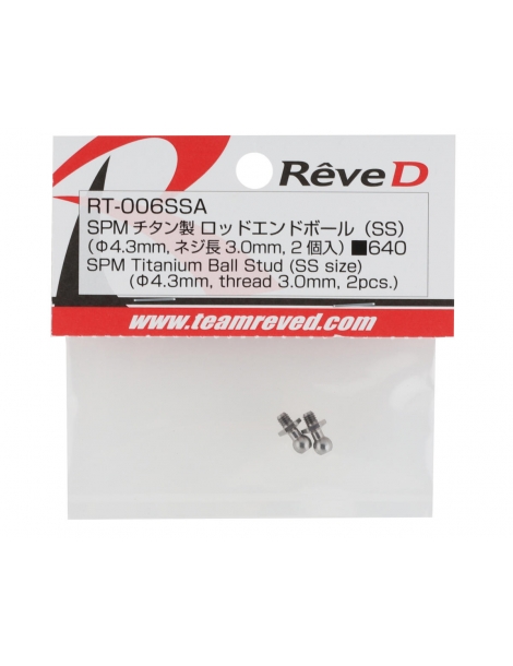Rêve D RT-006SSA SS titano rutuliniai kaiščiai, 2 vnt. - CyborgShop