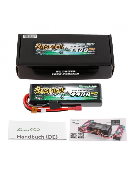 Gens ace GEA442S60DGT Bashing G-Tech 2S 4400 mAh 60C LiPo akumuliatorius - CyborgShop