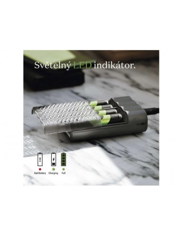 GP ReCyko B50457 M452 USB įkroviklis su 4 AA 2600 mAh elementais - CyborgShop