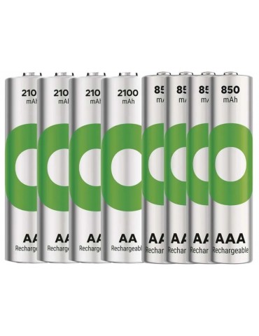 GP ECO USB Charger AA/AAA + 4x AA 2100mAh + 4x AAA 850mAh GP ReCyko