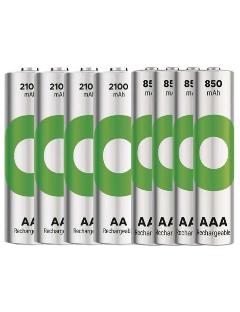 GP ECO USB Charger AA/AAA + 4x AA 2100mAh + 4x AAA 850mAh GP ReCyko