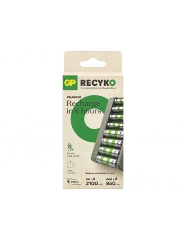 GP ECO USB Charger AA/AAA + 4x AA 2100mAh + 4x AAA 850mAh GP ReCyko