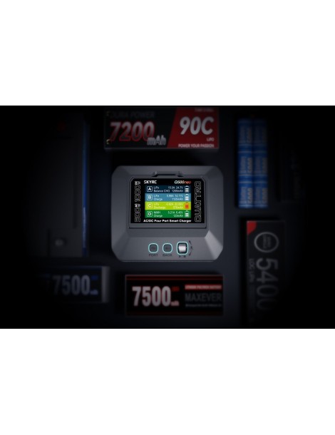 SkyRC Q500neo 1000 W keturių kanalų AC DC išmanusis įkroviklis - CyborgShop