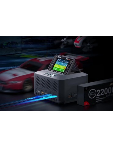 SkyRC Q500neo 1000 W keturių kanalų AC DC išmanusis įkroviklis - CyborgShop