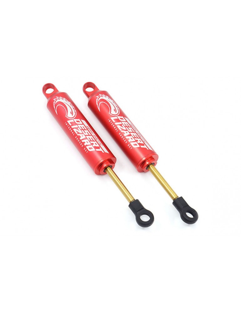 120mm Desert Lizard Two Stage Internal Spring Damper Pair Red For Crawler