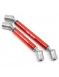 Stainless Steel Front & Rear Center Shaft Set Red (Ver.2) Fits TRX-4 TRX-6