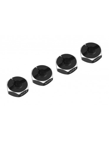 Aluminum Hex Adaptor Set 12x5mm For 1/10 RC Touring Drift Crawler Black