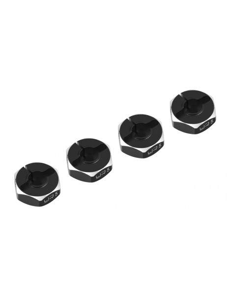 Aluminum Hex Adaptor Set 12x5mm For 1/10 RC Touring Drift Crawler Black