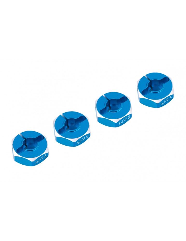 Aluminum Hex Adaptor Set 12x5mm For 1/10 RC Touring Drift Crawler Blue