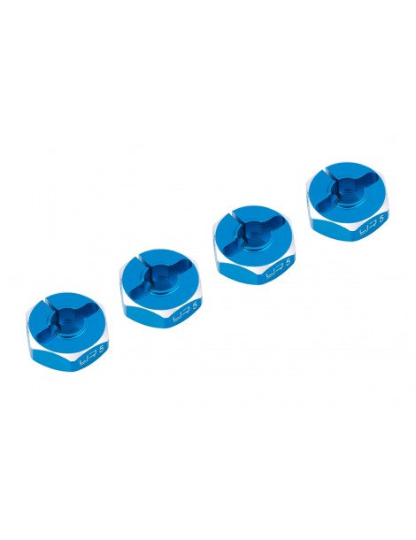 Aluminum Hex Adaptor Set 12x5mm For 1/10 RC Touring Drift Crawler Blue