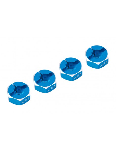 Aluminum Hex Adaptor Set 12x6mm For 1/10 RC Touring Drift Crawler Blue
