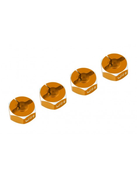 Aluminum Hex Adaptor Set 12x6mm For 1/10 RC Touring Drift Crawler Orange