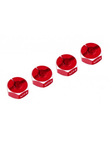 Aluminum Hex Adaptor Set 12x6mm For 1/10 RC Touring Drift Crawler Red