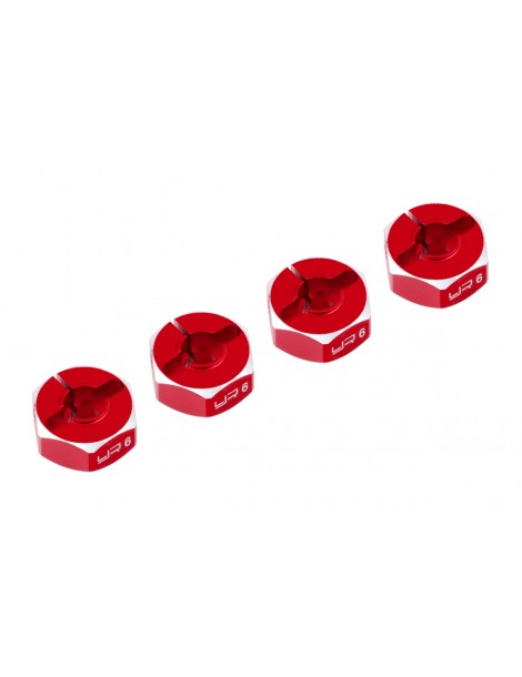 Aluminum Hex Adaptor Set 12x6mm For 1/10 RC Touring Drift Crawler Red