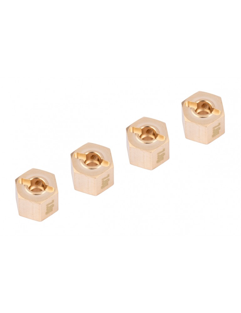 Brass Hex Adaptor 9mm Offset 7.8g each For 12mm Hex Wheels 4pcs