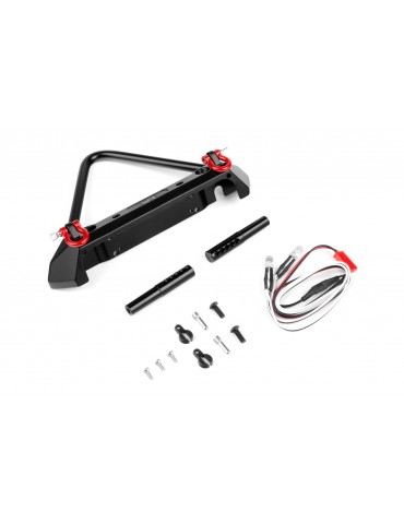 Aluminum Alloy Front Bumper w/LED Light For SCX10 II/TRX-4/Venture/BOM/GS02F G6 Certified