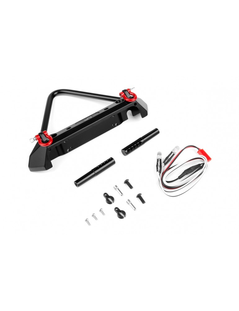 Aluminum Alloy Front Bumper w/LED Light For SCX10 II/TRX-4/Venture/BOM/GS02F G6 Certified