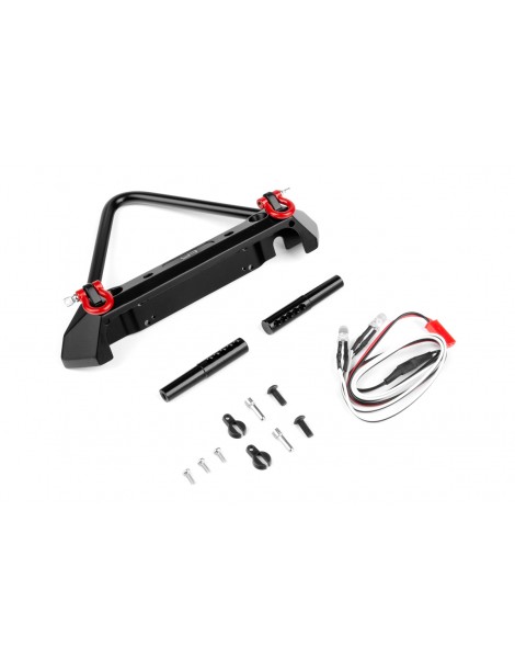 Aluminum Alloy Front Bumper w/LED Light For SCX10 II/TRX-4/Venture/BOM/GS02F G6 Certified