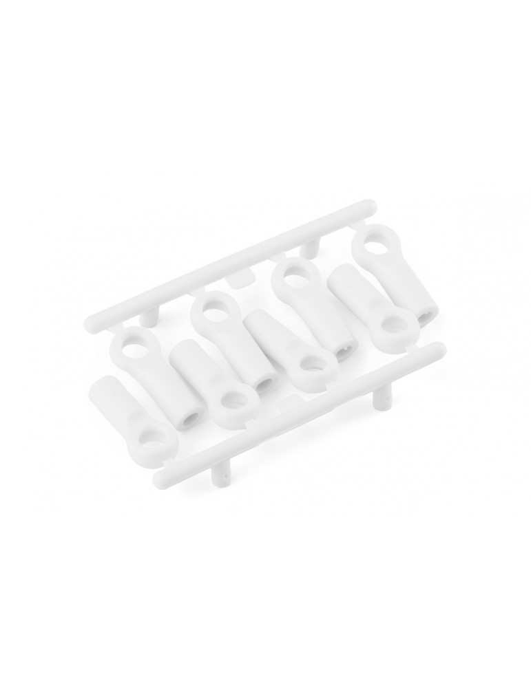 M3 Plastic Ball End 4.8x15mm 8pcs White