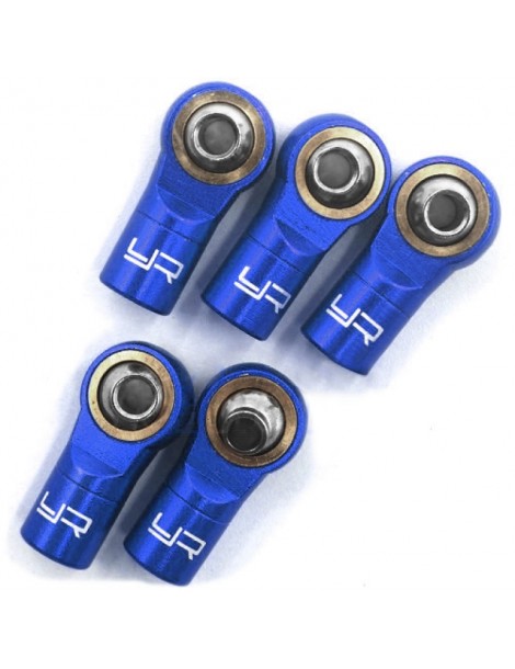 Aluminum Reversed Thread M3 Rod Ends 5pcs Dark Blue