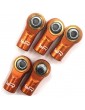 Yeah Racing oranžiniai aliumininiai M3 traukių antgaliai su kairiniu sriegiu 5 vnt. - CyborgShop