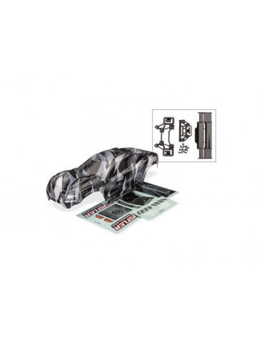 Traxxas Body, Rustler ProGraphix/ decal sheet (clipless)