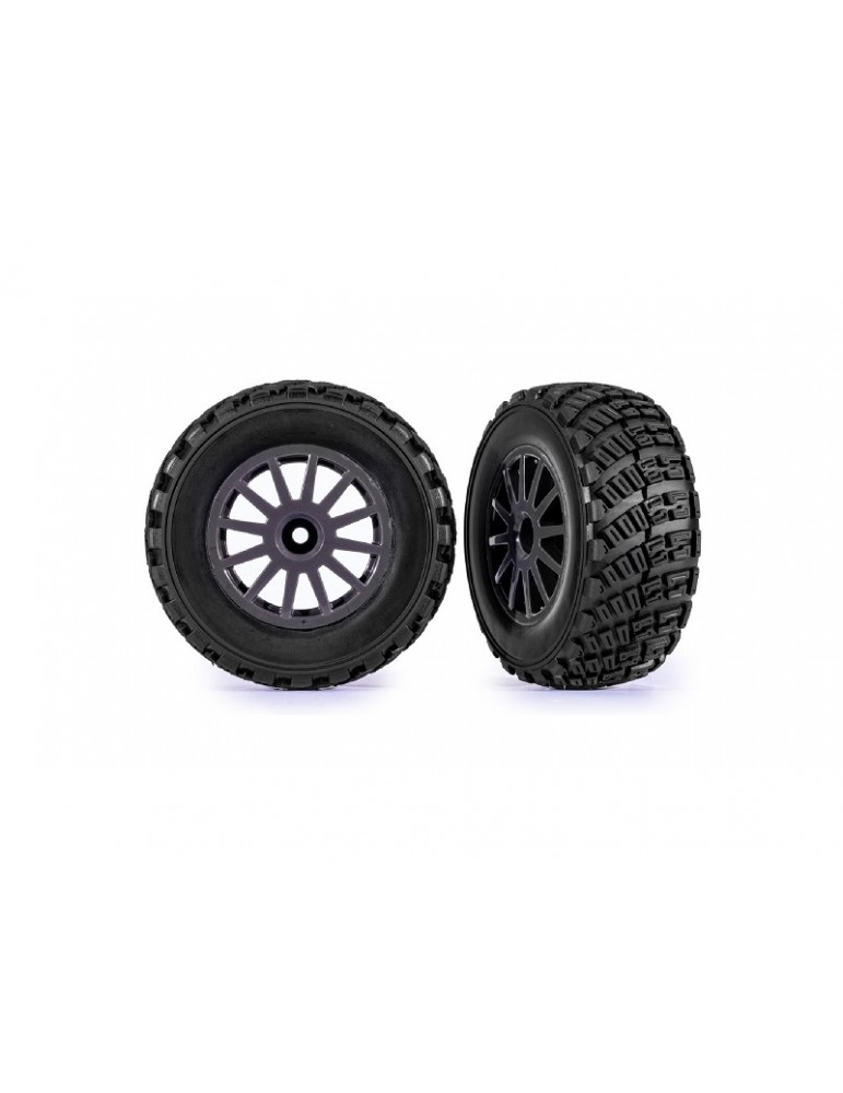 Traxxas Tires & wheels 2.2/3.0", gray wheels, gravel tires (2)