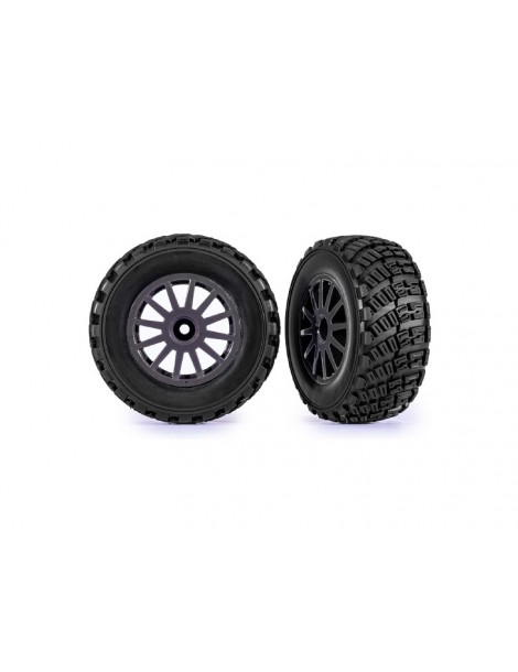 Traxxas Tires & wheels 2.2/3.0", gray wheels, gravel tires (2)