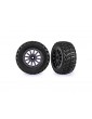 Traxxas Tires & wheels 2.2/3.0", gray wheels, gravel tires (2)