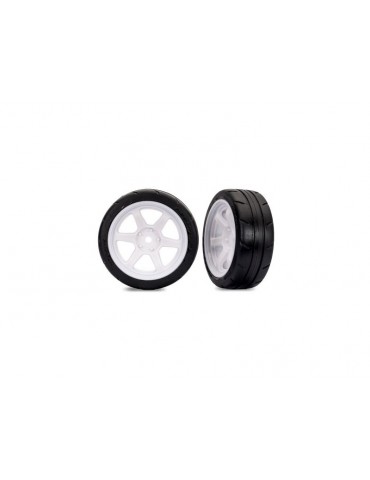 Traxxas Tires & Wheels 1.9", 6-Spoke white wheels, response tires (2) (front)