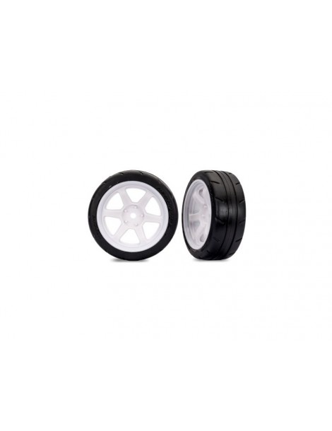 Traxxas Tires & Wheels 1.9", 6-Spoke white wheels, response tires (2) (front)