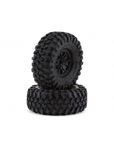 Traxxas 9272 juodi 1,9 colio Bronco ratlankiai su Canyon Trail padangomis - CyborgShop