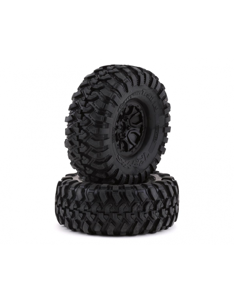 Traxxas 9272 juodi 1,9 colio Bronco ratlankiai su Canyon Trail padangomis - CyborgShop