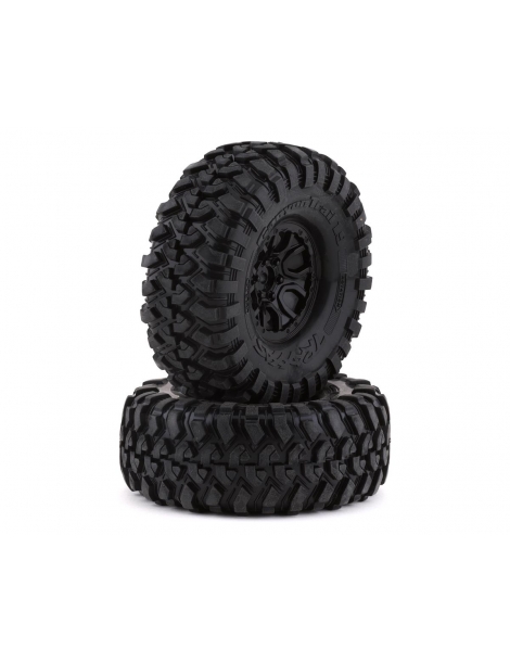 Traxxas 9272 juodi 1,9 colio Bronco ratlankiai su Canyon Trail padangomis - CyborgShop