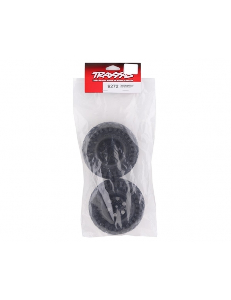 Traxxas 9272 juodi 1,9 colio Bronco ratlankiai su Canyon Trail padangomis - CyborgShop