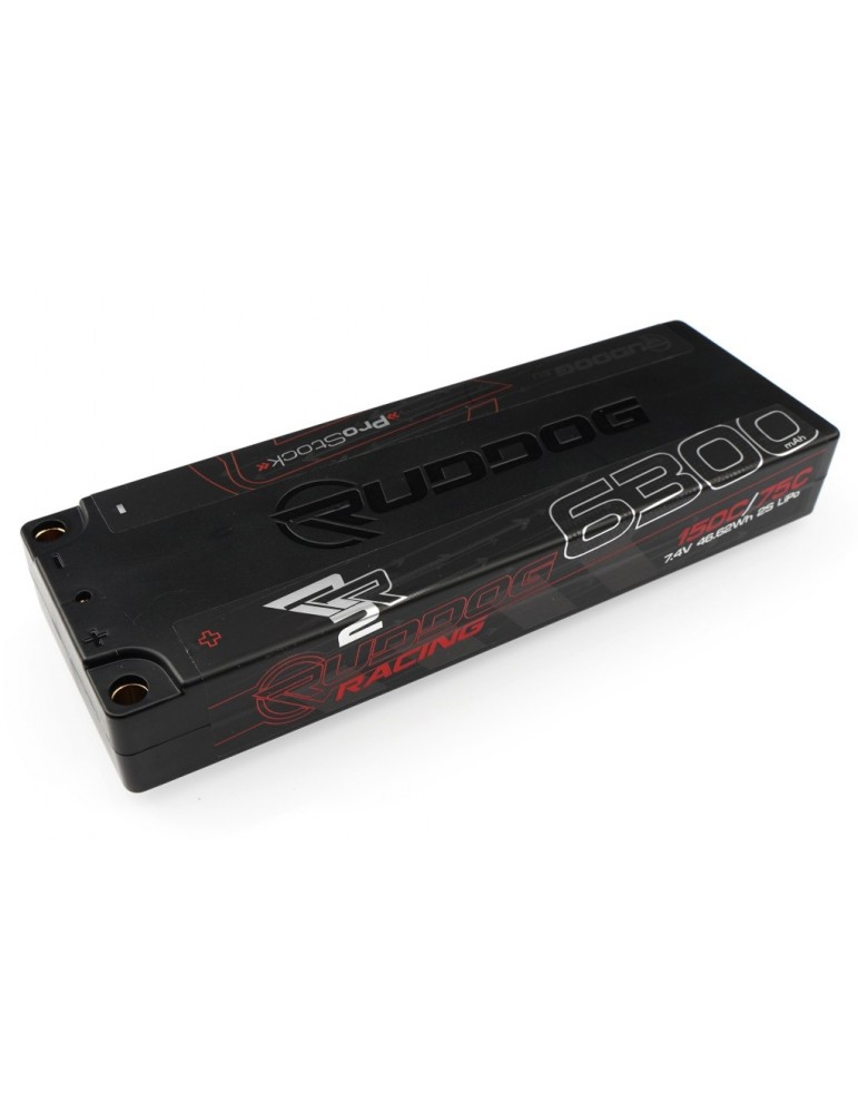 RUDDOG Racing RR2 ProStock 6300mAh 150C/75C 7.4V 19.5mm-LCG Stick Pack LiPo Battery