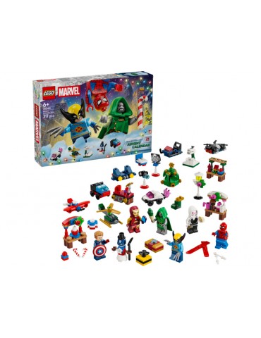 LEGO Marvel 2026 metų advento kalendorius su 24 staigmenomis 76340 - CyborgShop